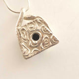 Dichroic Glass Fine Silver Necklace