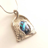 Dichroic Glass Fine Silver Necklace