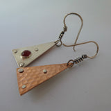 Carnelian Sterling Silver Copper Earrings
