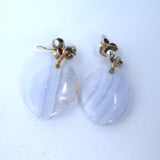 Blue Lace Agate Sterling Silver Earrings