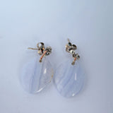Blue Lace Agate Sterling Silver Earrings