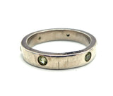 Peridot CZ six stone band size 7