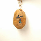 Chrysocolla Copper Pine Tree Pendant
