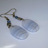 Blue Lace Agate Sterling Silver Earrings