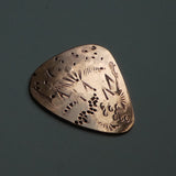 Copper Handstamped Guitar Pick