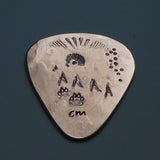 Copper Handstamped Guitar Pick