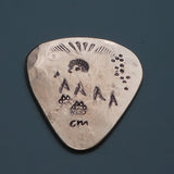 Copper Handstamped Guitar Pick