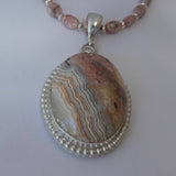 Rhodocrosite Sterling Silver Necklace