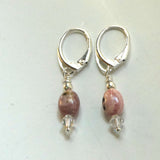 Rhodochrosite Sterling Silver Earrings