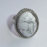 Howlite Sterling Silver Ring