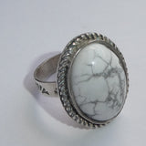 Howlite Sterling Silver Ring