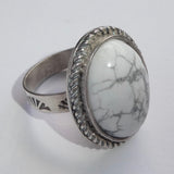 Howlite Sterling Silver Ring