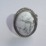Howlite Sterling Silver Ring