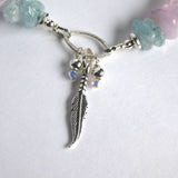 Kunzite Aquamarine Beaded Bracelet