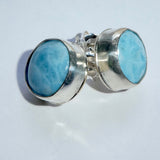 Larimar Sterling Silver Stud Earrings