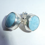Larimar Sterling Silver Stud Earrings