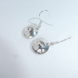 Sterling Silver Southwest Handstamped Lentil Bead Earrings