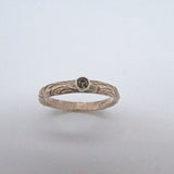 Sterling Silver Quartz floral stacker ring