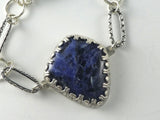 Sodalite Sterling Link Bracelet