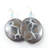 Septarian Swarovski Silver Earrings