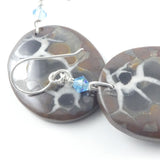 Septarian Swarovski Silver Earrings