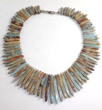 Chrysocolla Graduated Bead Strand Necklace