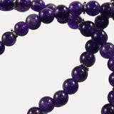 Amethyst Sterling Silver Beaded Necklace