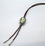 Lemon  Chrysophase Sterling Silver Bolo Necklace