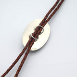 Lemon  Chrysophase Sterling Silver Bolo Necklace