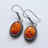 Spiny Oyster Sterling Silver Dangle Earrings