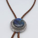 Labradorite Sterling Silver Bolo Necklace