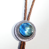 Labradorite Sterling Silver Bolo Necklace