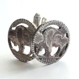 Buffalo Nickel Sterling Silver Cufflinks