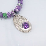 Van Gogh Print PMC Necklace Ceramic Strand