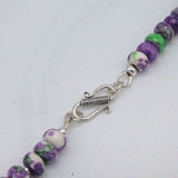 Amethyst Van Gogh Print PMC Necklace