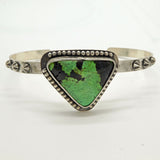 Hubei Turquoise Sterling Silver Cuff Bracelet