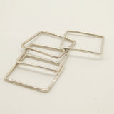 Square Sterling Silver Stacking Ring