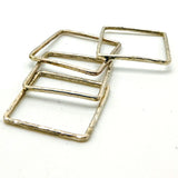 Square Sterling Silver Stacking Ring