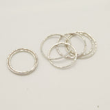 Sterling Silver Hammered Stacking Ring