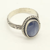 Kyanite Solid Sterling Silver Statement Ring
