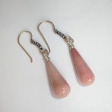Rhodochrosite Droplets Sterling Silver Earrings