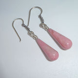 Rhodochrosite Droplets Sterling Silver Earrings