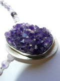 Amethyst Druzy Sterling Silver Necklace