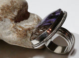 Charoite Sterling Silver Statement Ring